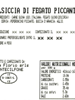Salsiccia di fegato · ca. 280 g