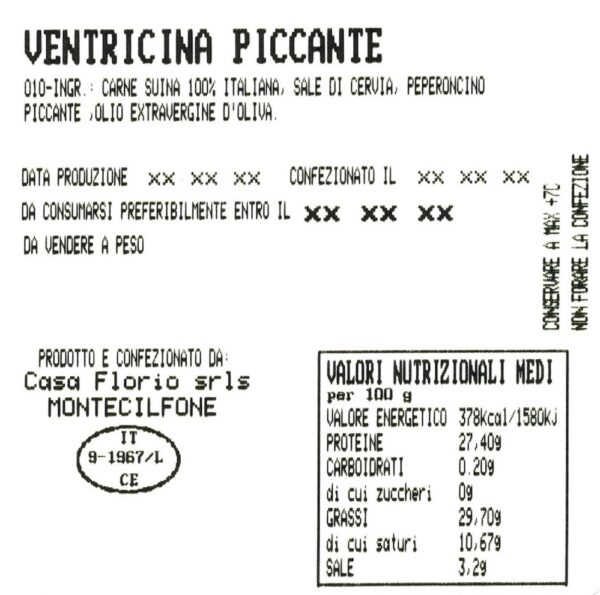 Ventricina piccante in spicchi · ca. 250 g